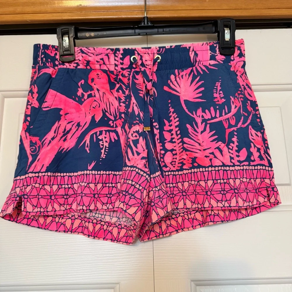 Lilly Pulitzer Katia Shorts Indigo Night Caw print size‎ XS